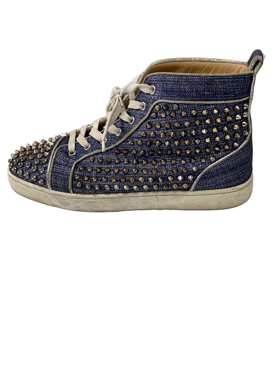 【中古】Christian Louboutin◆デニム/スタッズ/ハイカットスニーカー/43/IDG【シューズ】