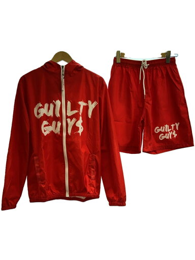 【中古】GUILTY GUYS◆セットアップ/M/--/RED【メンズウェア】 【中古】GUILTY GUYS◆セットアップ/M/--/RED【メンズウェア】