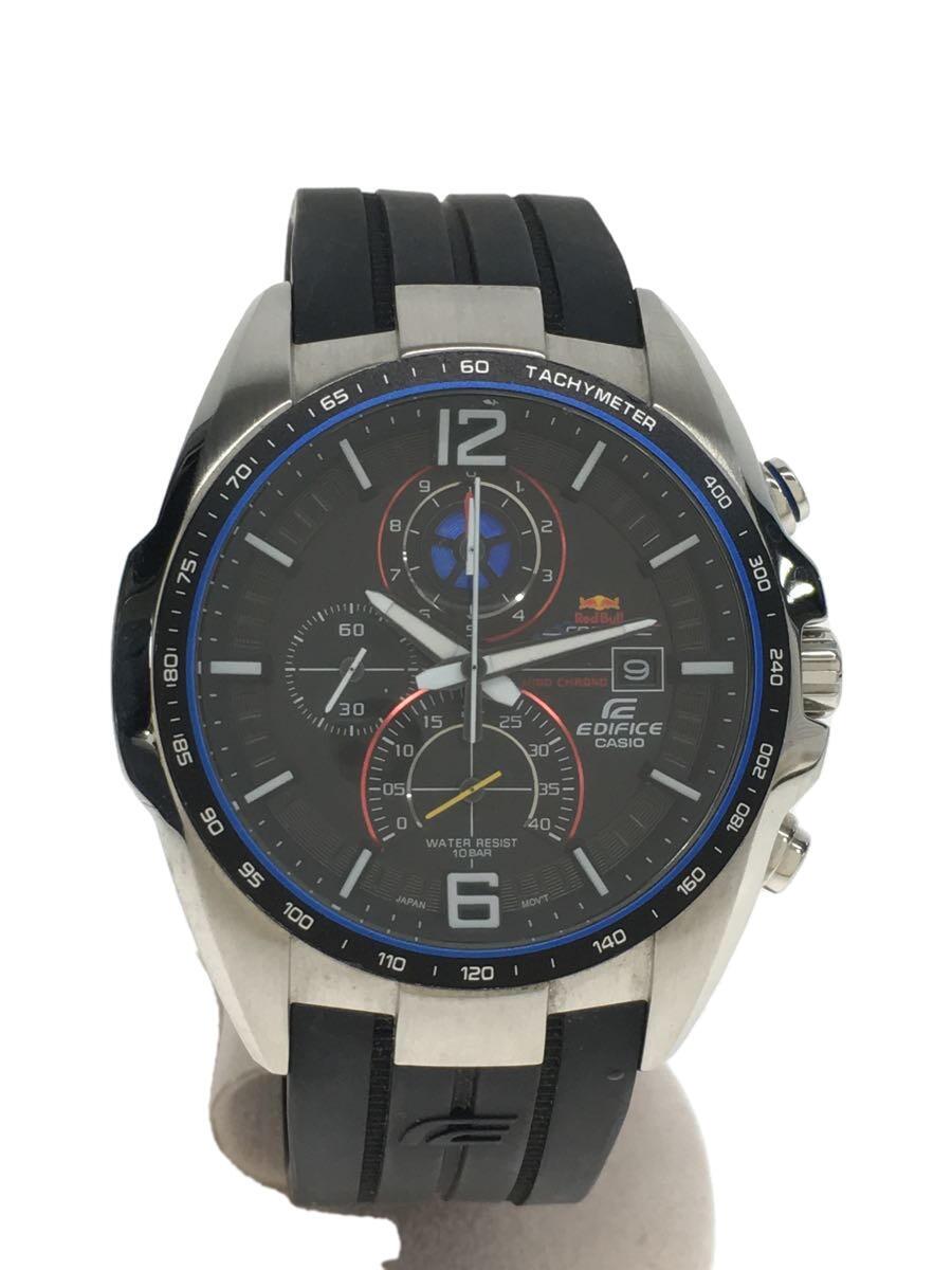 【中古】CASIO◆CASIO/ EDIFICEエディフィスレッドブルーレーシング/クォーツ腕時計/ア【服飾雑貨他】