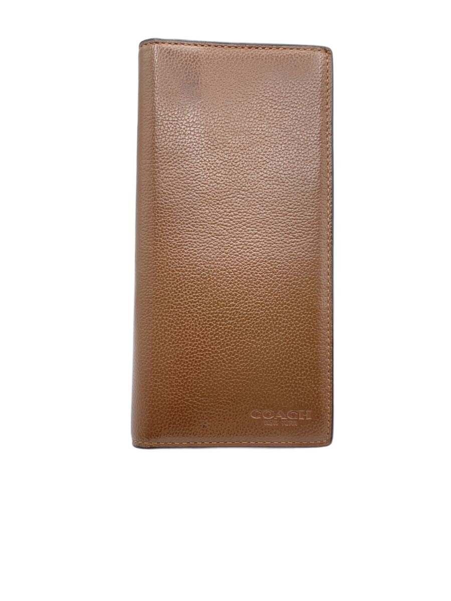 【中古】COACH◆長財布/レザー/BRW/無地/メンズ/74949【服飾雑貨他】