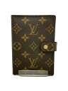 【中古】LOUIS VUITTON◆アジェンダPM_モノグラム_BRW/レザー/BRW/レディース【服飾雑貨他】