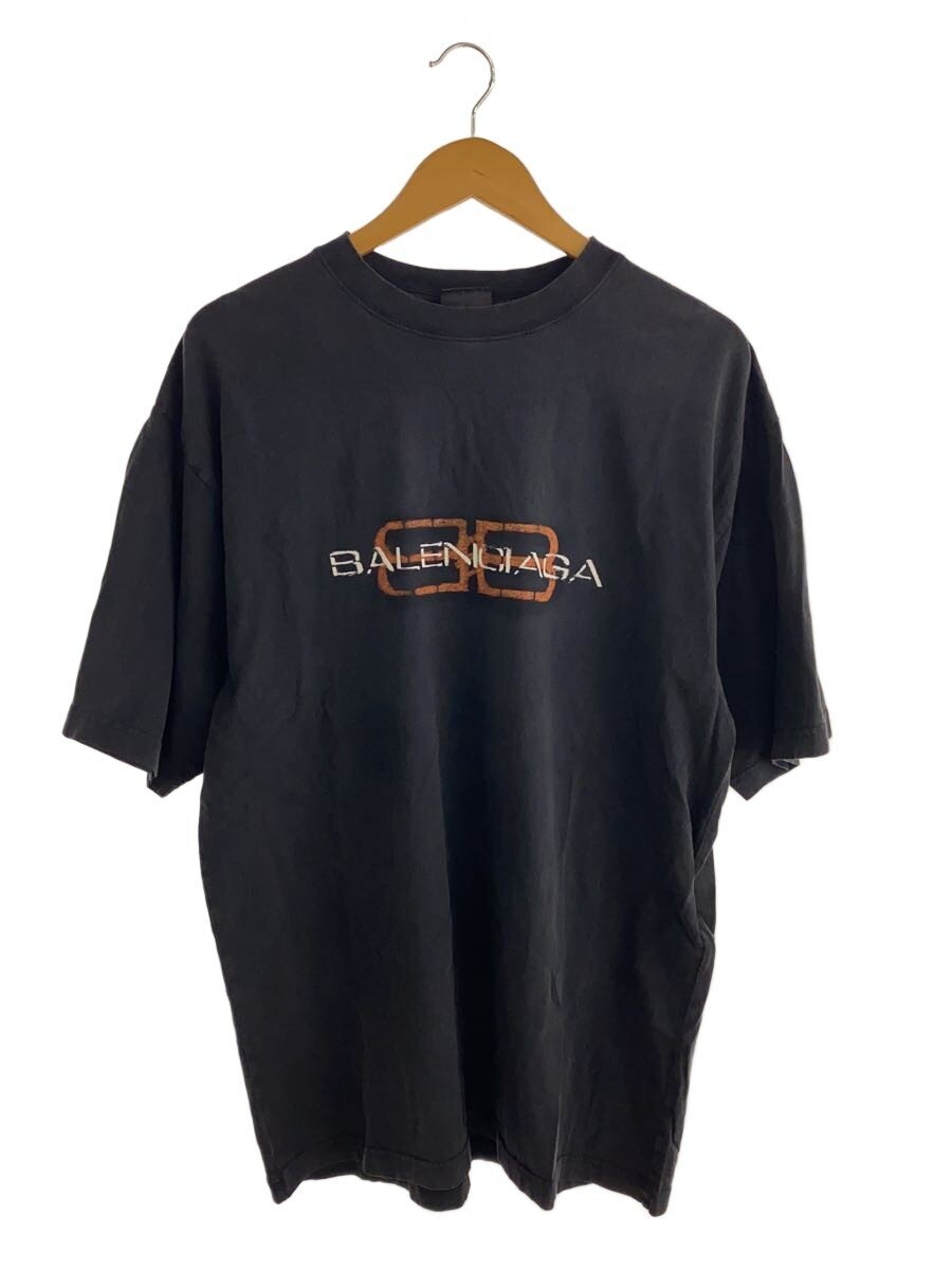 BALENCIAGA◆BB Icon Stencil/Tシャツ/S/コットン/BLK/764235 TTVD6