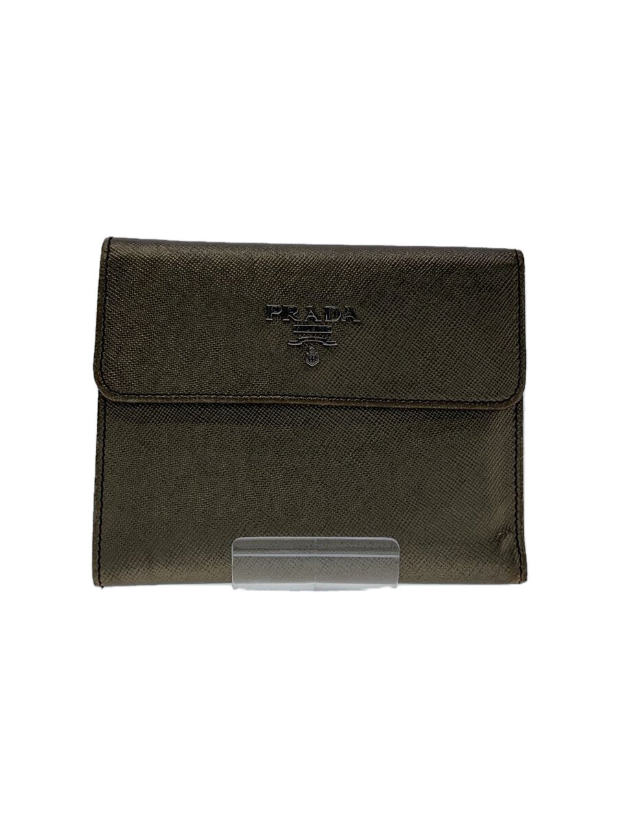 【中古】PRADA◆3つ折り財布/--/GLD/レディース【服飾雑貨他】
