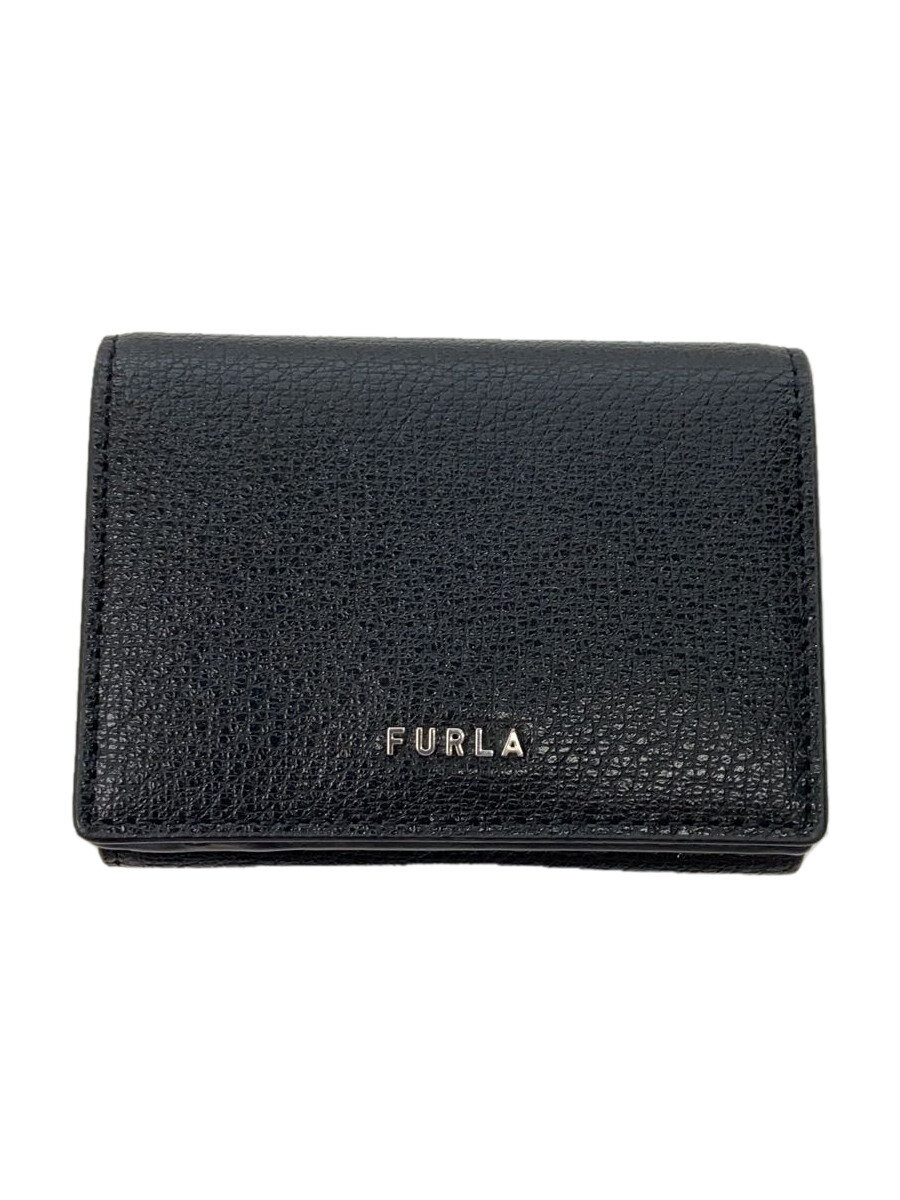 【中古】FURLA◆3つ折り財布/--/BLK/レディース/フルラ/ブラック/黒【服飾雑貨他】