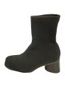 【中古】camper◆ブーティ/37/BLK/TENCEL【シューズ】