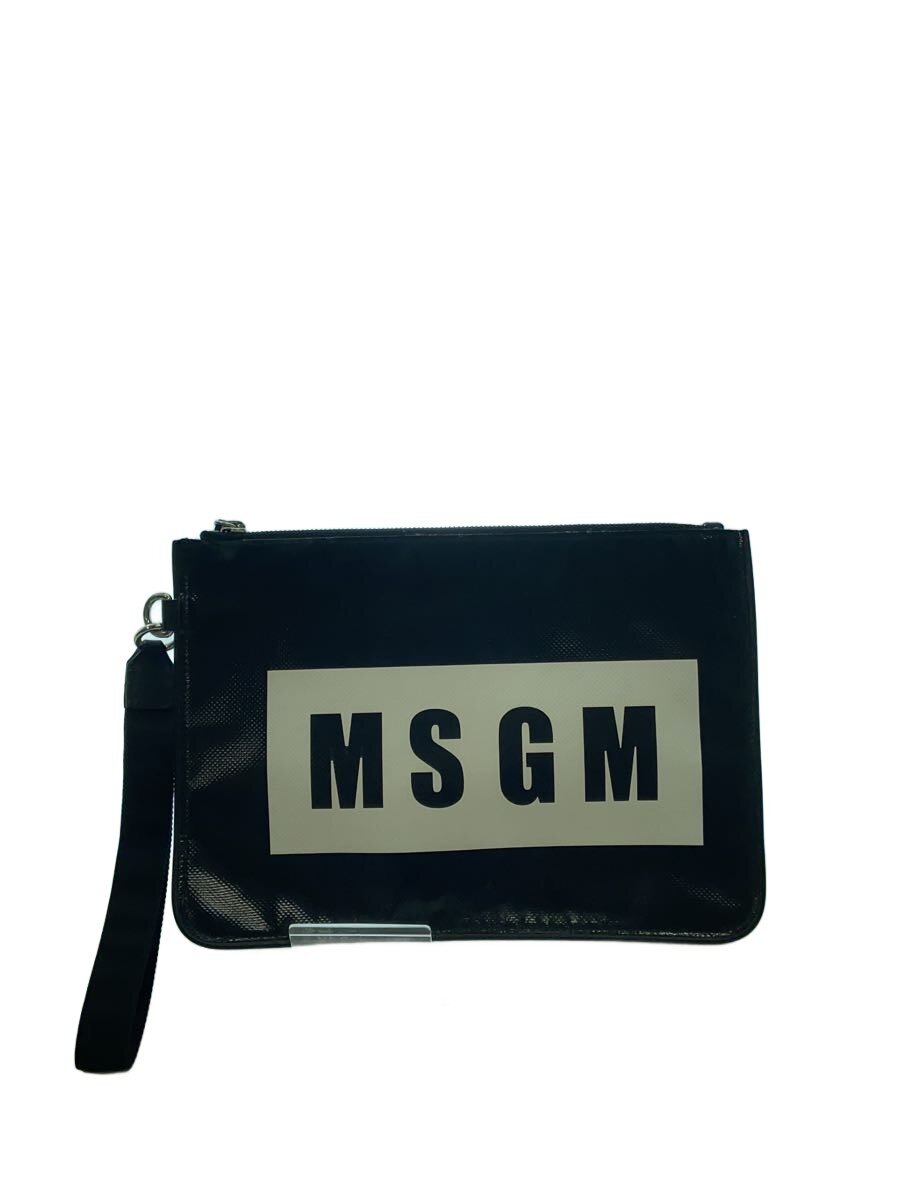 MSGM メンズ ブラックロゴベルト MM6 エムエムシックス メゾンマルジェラ ナローベルト SA6TP0010 P8883
