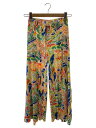 【中古】PLEATS PLEASE ISSEY MIYAKE◆プリーツワイドパンツ/3/ポリエステル/マルチカラー/総柄/PP11-JF223//【レディースウ...
