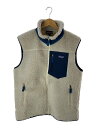 【中古】patagonia◆フリースベスト/L/ポリエステル/BEG/無地/sty23048fa24//【メンズウェア】