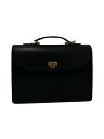 【中古】ELLE◆2way/ショルダーバッグ/ブリーフケース/PVC/BLK【バッグ】
