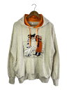 【中古】graniph◆ドラゴンボール/悟空VSフリーザ/パーカー/L/コットン/GRY/G245442-04【メンズウェア】