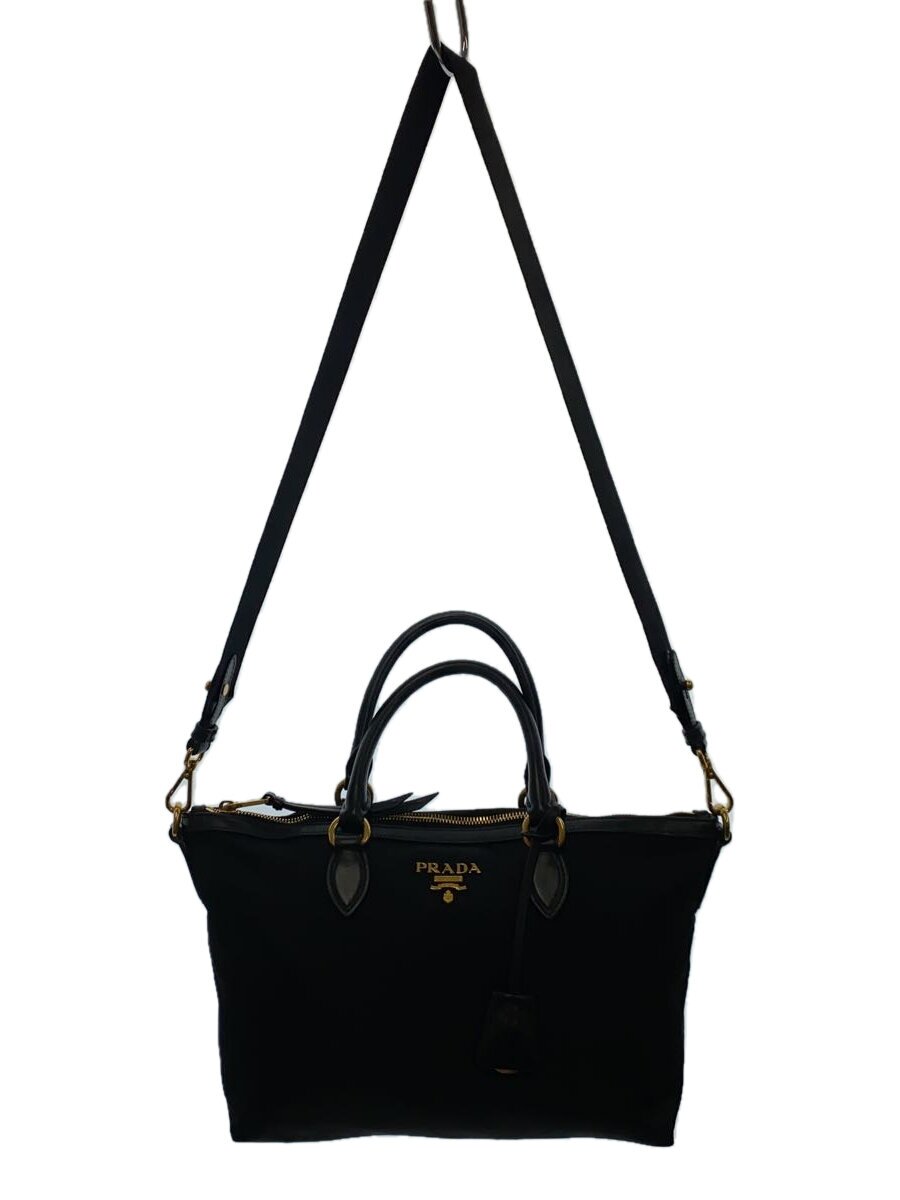 【中古】PRADA◆ショルダーバッグ/ナイロン/ブラック/1BA104//【バッグ】