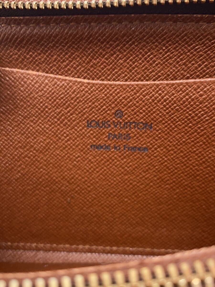 【中古】LOUIS VUITTON◆ポルト・モネ・ジップ_モノグラム・キャンバス_BRW/PVC/BRW/メンズ【服飾雑貨他】
