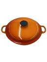 【中古】LE CREUSET◆鍋/サイズ:26cm/ORN【キッチン用品】