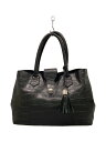 【中古】Samantha KINGZ◆トートバッグ/--/BLK/アニマル/クロコ型押し/タッセルチャーム【バッグ】