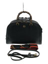 【中古】GUCCI◆ボストンバッグ/レザー/BLK/無地/705373【バッグ】