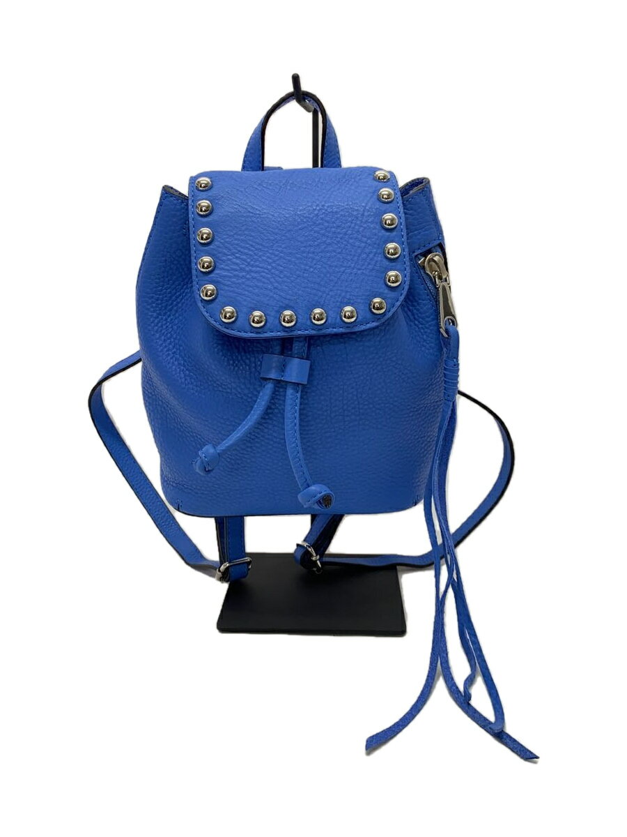 【中古】REBECCA MINKOFF◆リュック/BLU/無地【バッグ】