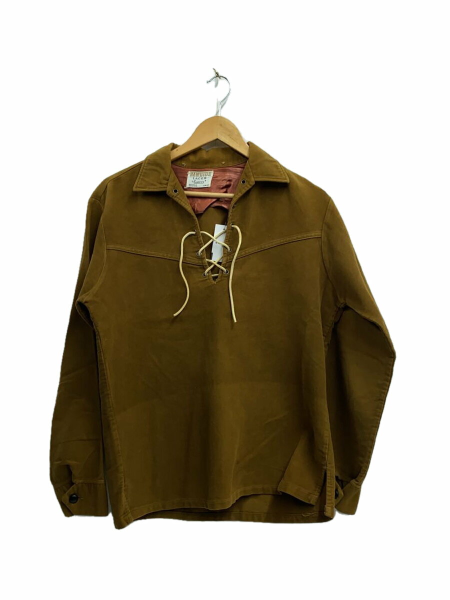 【中古】CAMPUS◆60-70s/レースアップ/シャツ/M/ベロア/CML【メンズウェア】