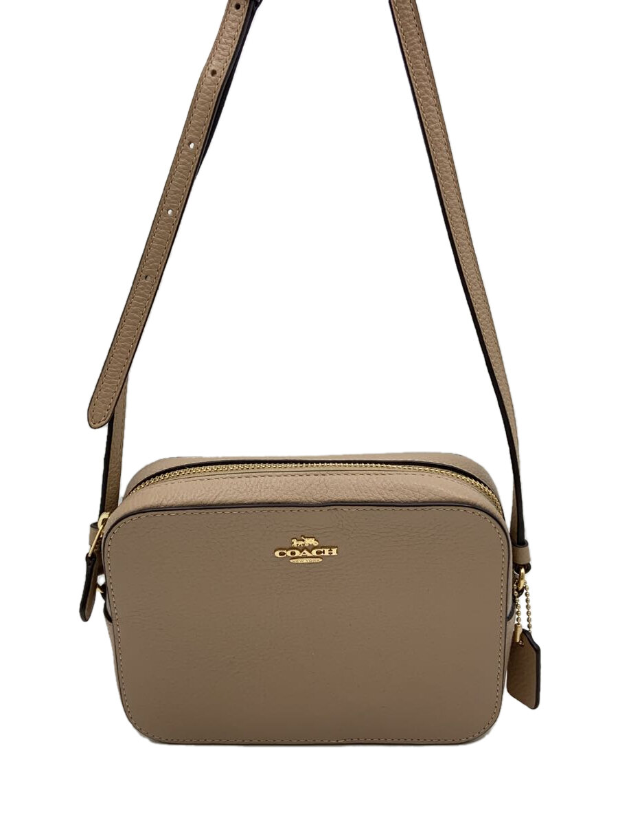 【中古】COACH◆ショルダーバッグ/--/BEG/無地/87734【バッグ】