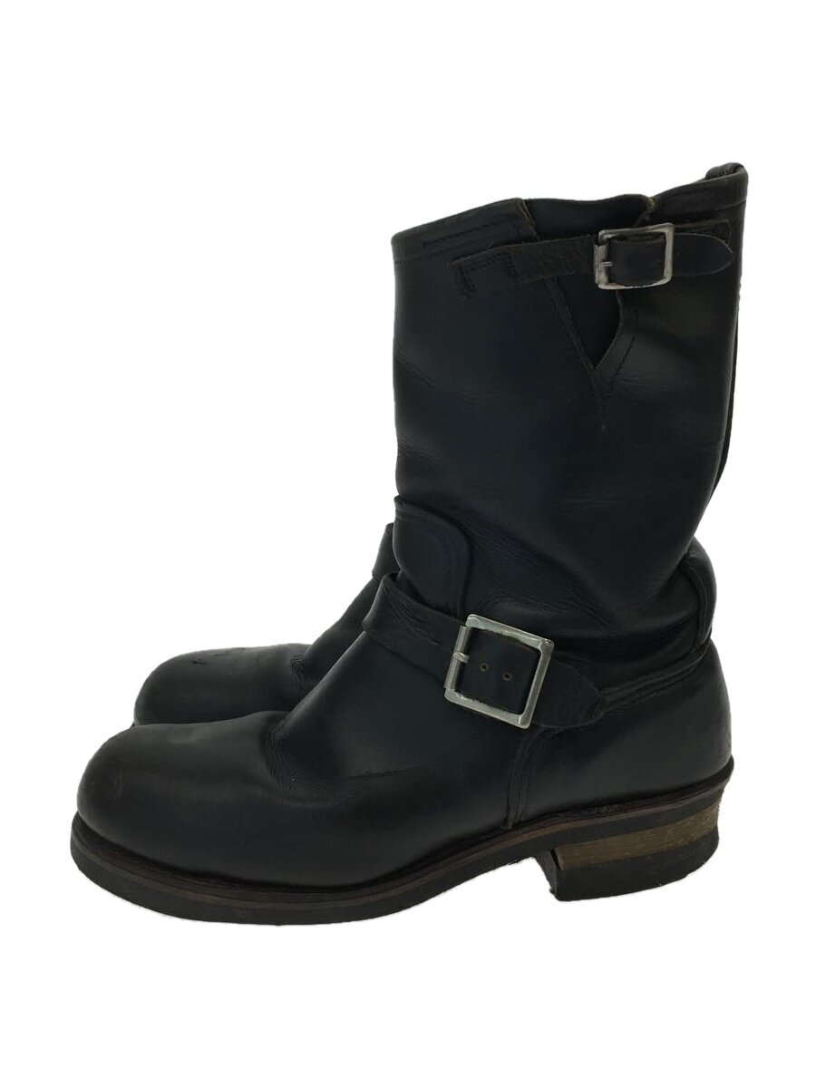 【中古】RED WING◆エンジニアブーツ/--/BLK/レザー【シューズ】