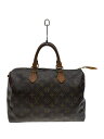 【中古】LOUIS VUITTON◆1)スピーディ30_モノグラム・キャンバス_BRW/PVC/BRW【バッグ】