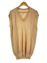 【中古】Maison Martin Margiela◆Maison Martin Margiela メソニットベスト(薄手)/4/コットン/BEG/無地/S31HA【レディースウェア】(4)