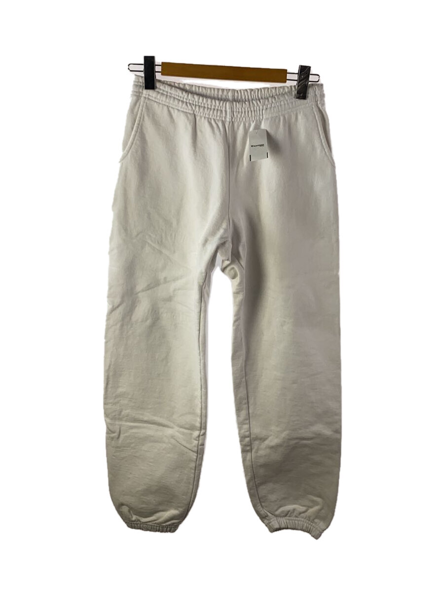 【中古】LOS ANGELES APPAREL◆USA製スウェットパンツ/裏起毛/ボトム/S/コットン/WHT/無地【メンズウェア】