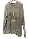 【中古】MIHARA YASUHIRO◆長袖Tシャツ/44/コットン/GRY/A12LT601/4SS BLEACHED LS TEE ブリーチ加工【メンズウェア】