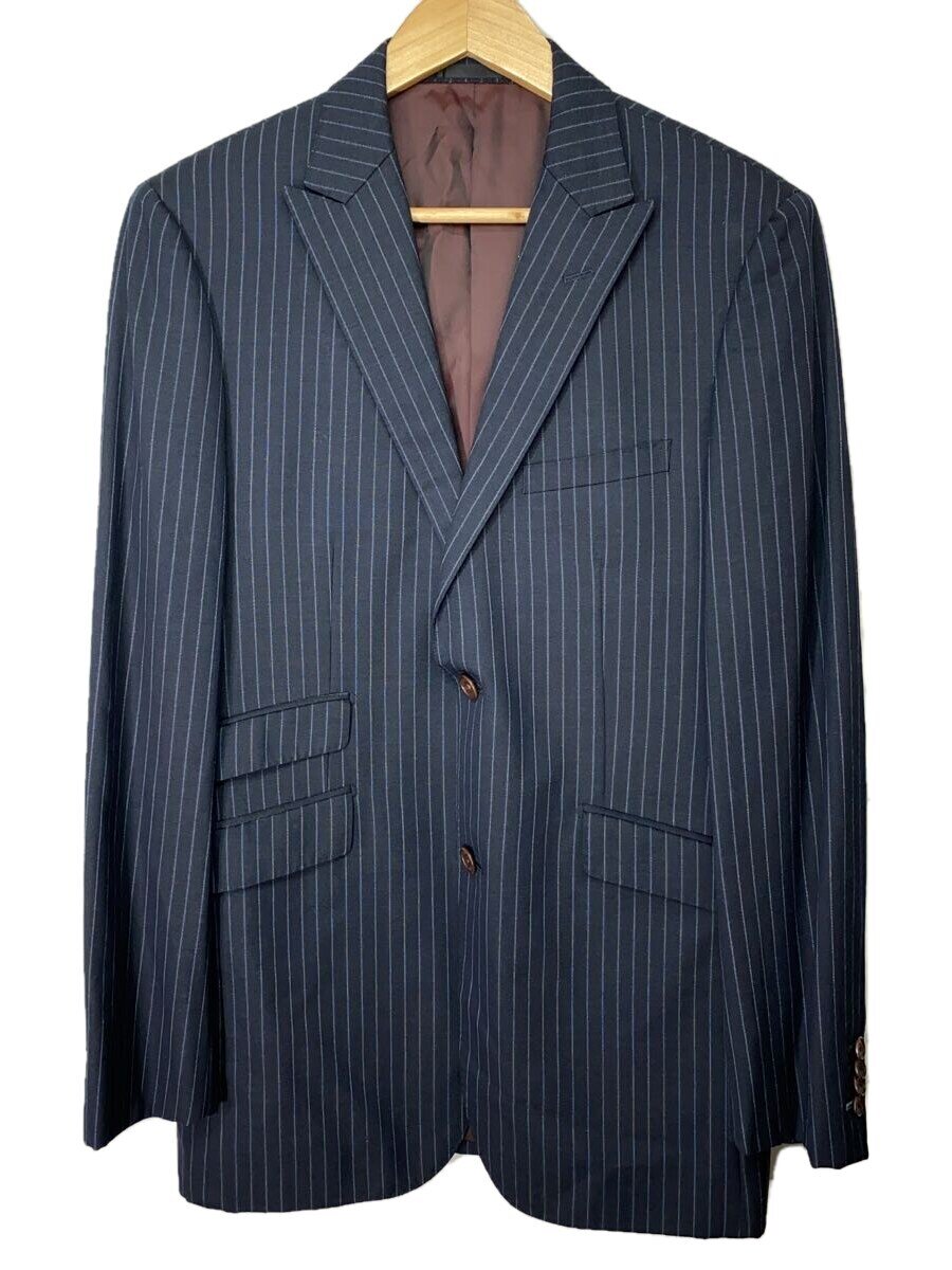 【中古】BURBERRY BLACK LABEL◆スーツ/42/ウール/NVY/ストライプ/BMD29-511-29【メンズウェア】