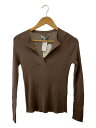 【中古】MADISONBLUE◆長袖カットソー/1/コットン/BRW/MB181-8022/RIB SKIPPER L/S【レディースウェア】