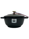 【中古】Staub◆鍋/サイズ:18cm/BLK/40501-005【キッチン用品】