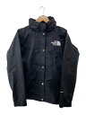 【中古】THE NORTH FACE◆MOUNTAIN RAINTEX JACKET_マウンテンレインテックスジャケット/L/ナイロン/BLK【レディースウェア】(4)