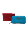 【中古】Salvatore Ferragamo◆長財布/BLU/無地/レディース/JP-22-B300/使用感有【服飾雑貨他】