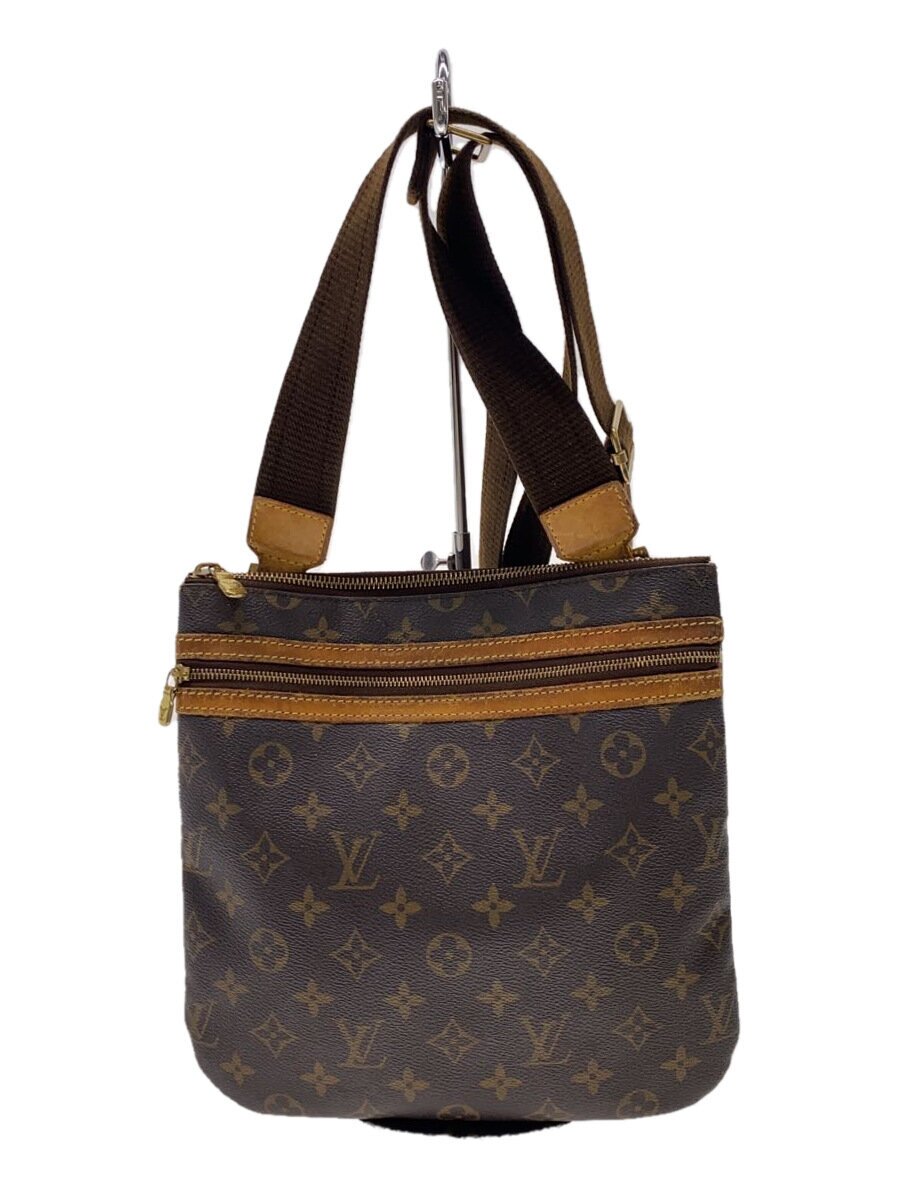 【中古】LOUIS VUITTON◆ポシェット・ボスフォール_モノグラム・キャンバス_BRW/PVC/BRW【バッグ】