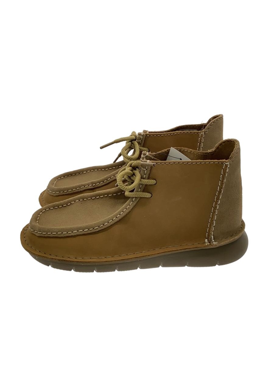 【中古】Clarks◆チャッカブーツ/25.5cm/BEG/スウェード/15522【シューズ】