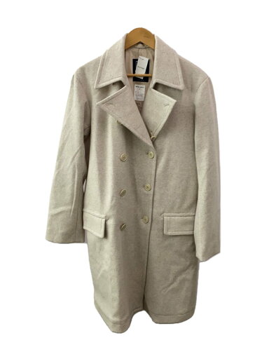 【中古】ROYAL NAVY◆コート/2/ポリエステル/ベージュ/無地/ダブルコート//【メンズウェア】 【中古】ROYAL NAVY◆コート/2/ポリエステル/ベージュ/無地/ダブルコート//【メンズウェア】