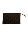【中古】LOUIS VUITTON◆ポッシュ・トワレット15_モノグラム・キャンバス_BRW/PVC/BRW【バッグ】