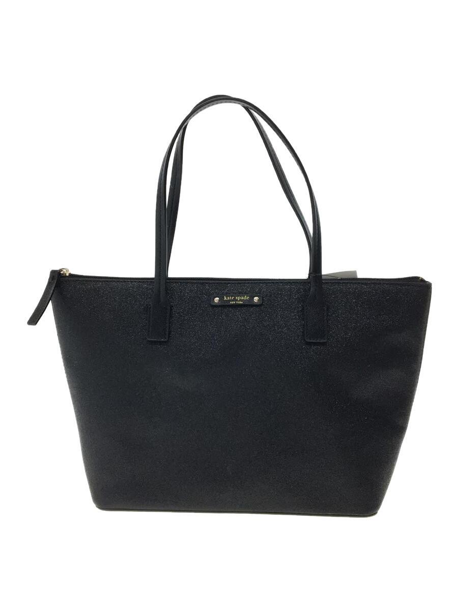 【中古】kate spade new york◆トートバッグ/ポリエステル/BLK/無地/WKRU4120//【バッグ】