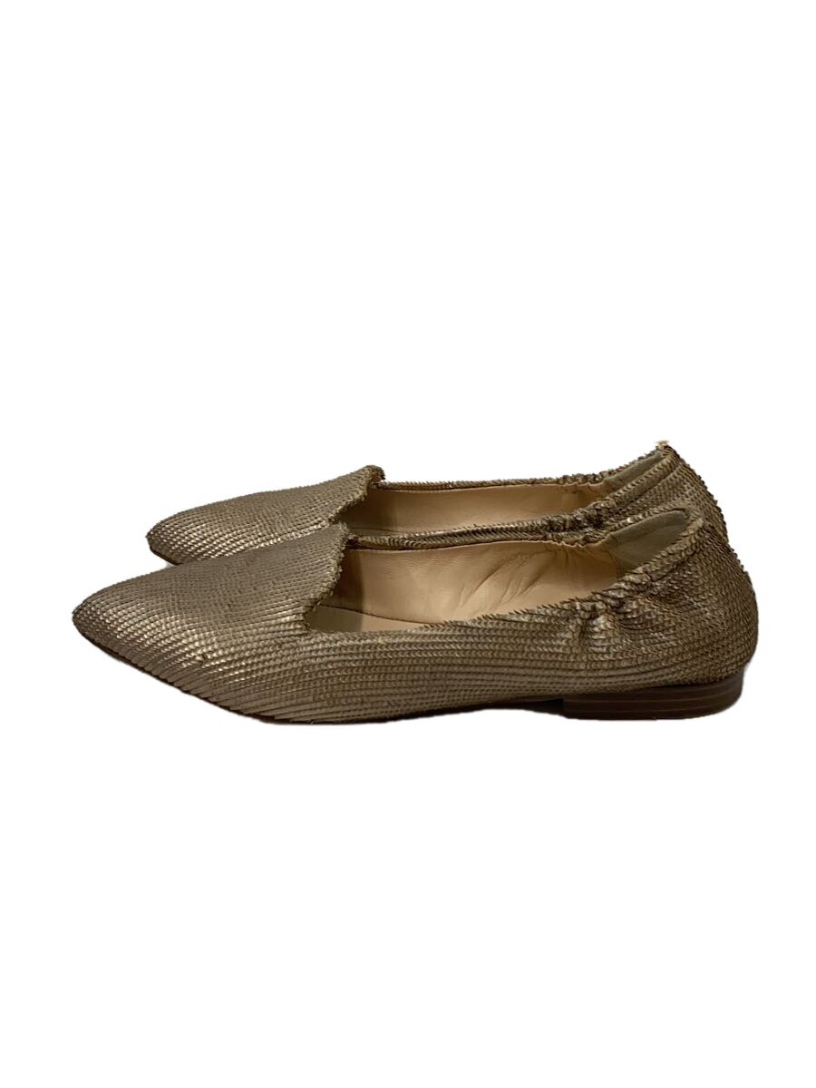 Ballet Shoes - 【中古】ELVIO ZANON◆フラットパンプス/37/GLD【シューズ】