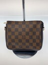 【中古】LOUIS VUITTON◆トゥールス・メイクアップ_ダミエ・エベヌ_BRW/PVC/BRW【バッグ】