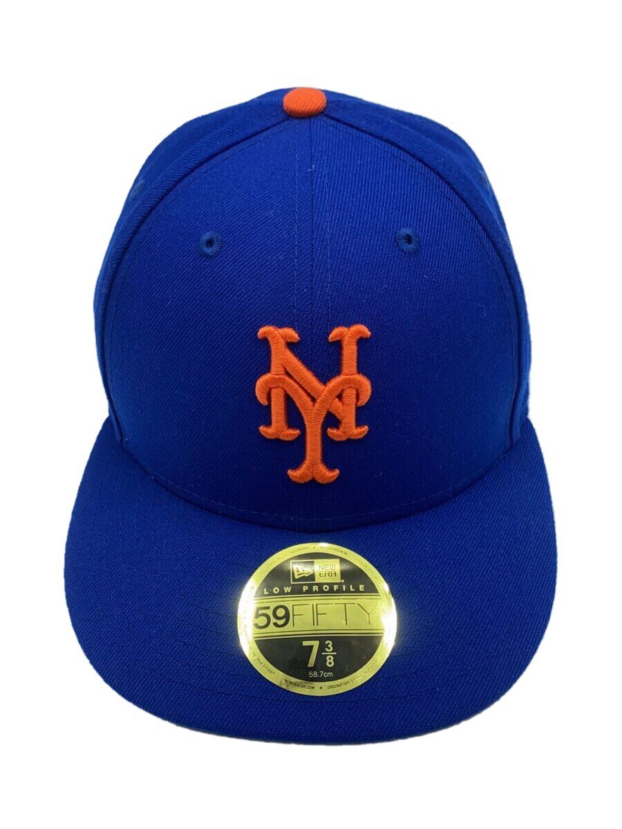 【中古】NEW ERA◆キャップ/7 3/8/コットン/BLU/メンズ//【服飾雑貨他】