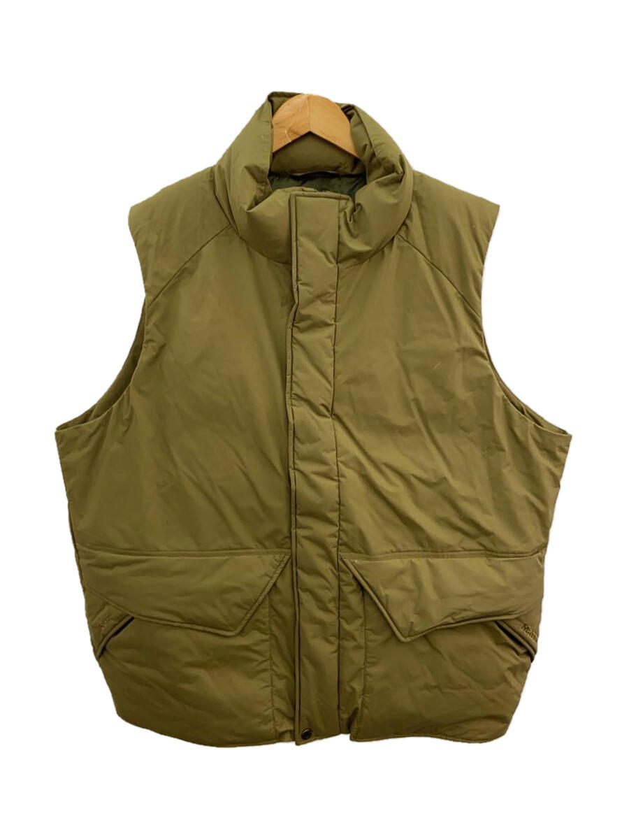 【中古】Marmot◆ダウンベスト/L/ナイロン/KHK/無地/TSFMD210BM【メンズウェア】