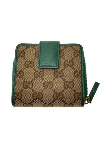 【中古】GUCCI◆コンパクトウォレット/2つ折り財布_GGキャンバス/GRN/346056【服飾雑貨他】 【中古】GUCCI◆コンパクトウォレット/2つ折り財布_GGキャンバス/GRN/346056【服飾雑貨他】