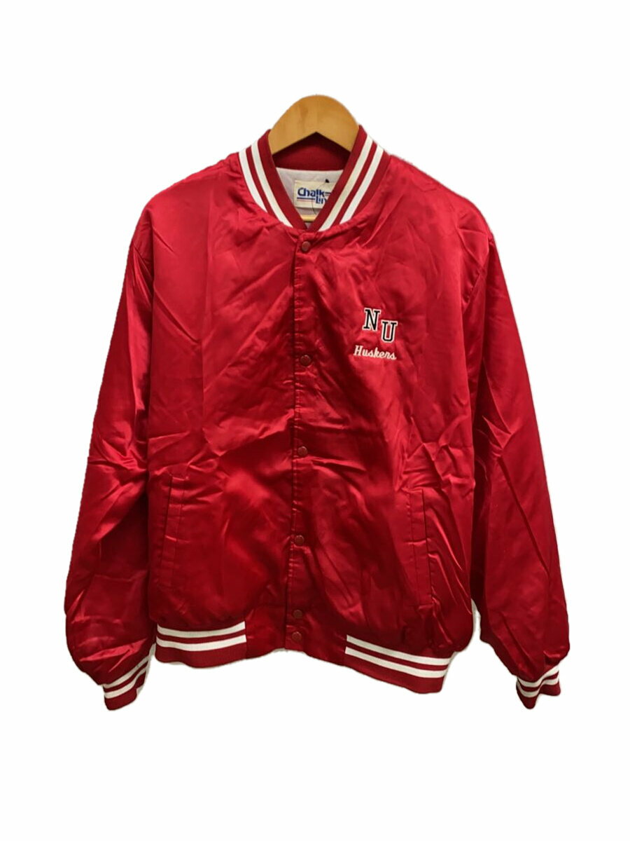 【中古】Chalk Line◆スタジャン/XL/ナイロン/RED【メンズウェア】