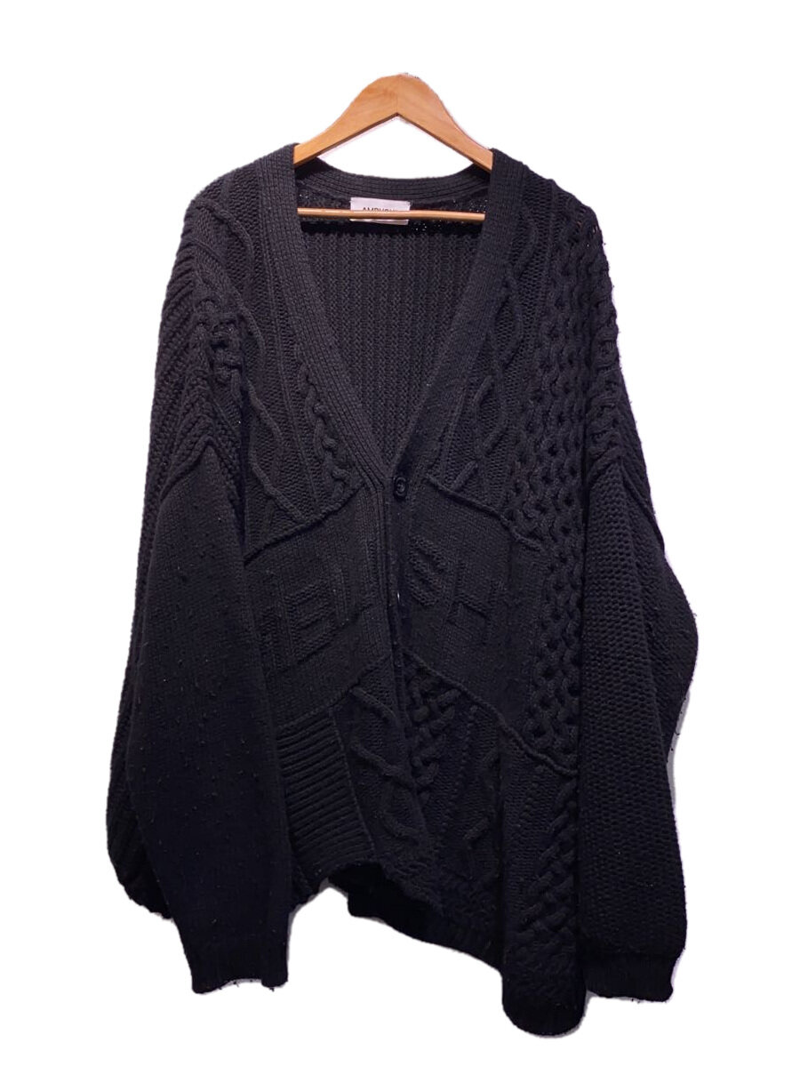 【中古】AMBUSH◆PATCHWORK KNIT CARDIGAN/カーディガン/XS/ナイロン/bmhf008f21kni001【メンズウェア】