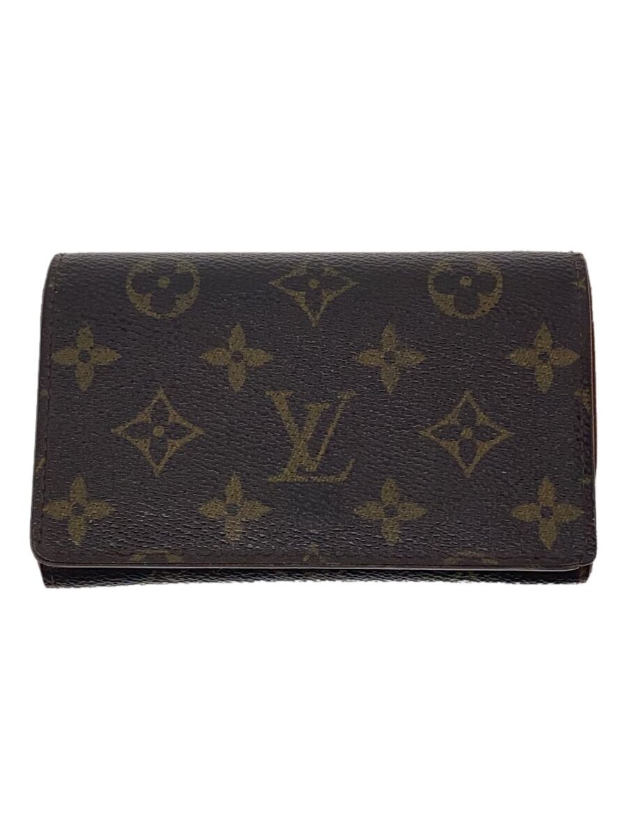 【中古】LOUIS VUITTON◆2)ポルト・フォイユ・トレゾール_モノグラム・キャンバス_BRW/PVC/BRW/レディース【服飾雑貨他】
