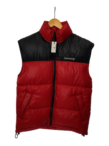 【中古】Timberland◆90s/ダウンベスト/S/ポリエステル/RED【メンズウェア】 【中古】Timberland◆90s/ダウンベスト/S/ポリエステル/RED【メンズウェア】