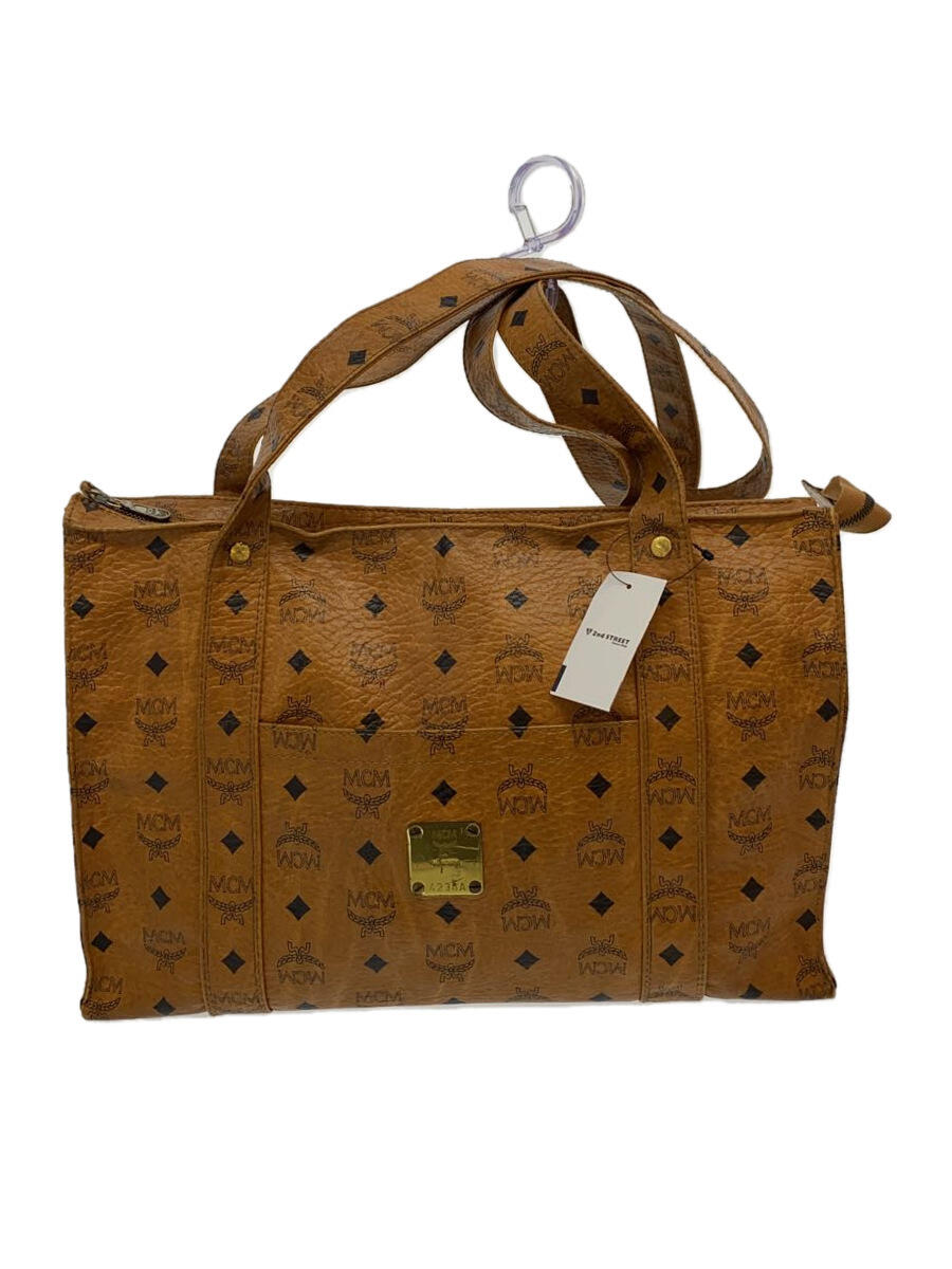 【中古】MCM◆トートバッグ/レザー/CML【バッグ】