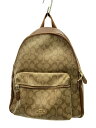 【中古】COACH◆リュックサック_シグネチャー_ブラウン/PVC/BRW【バッグ】