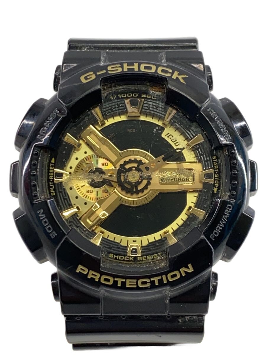 【中古】CASIO◆クォーツ腕時計・G-SHOCK/デジアナ/ラバー/BLK/BLK【服飾雑貨他】