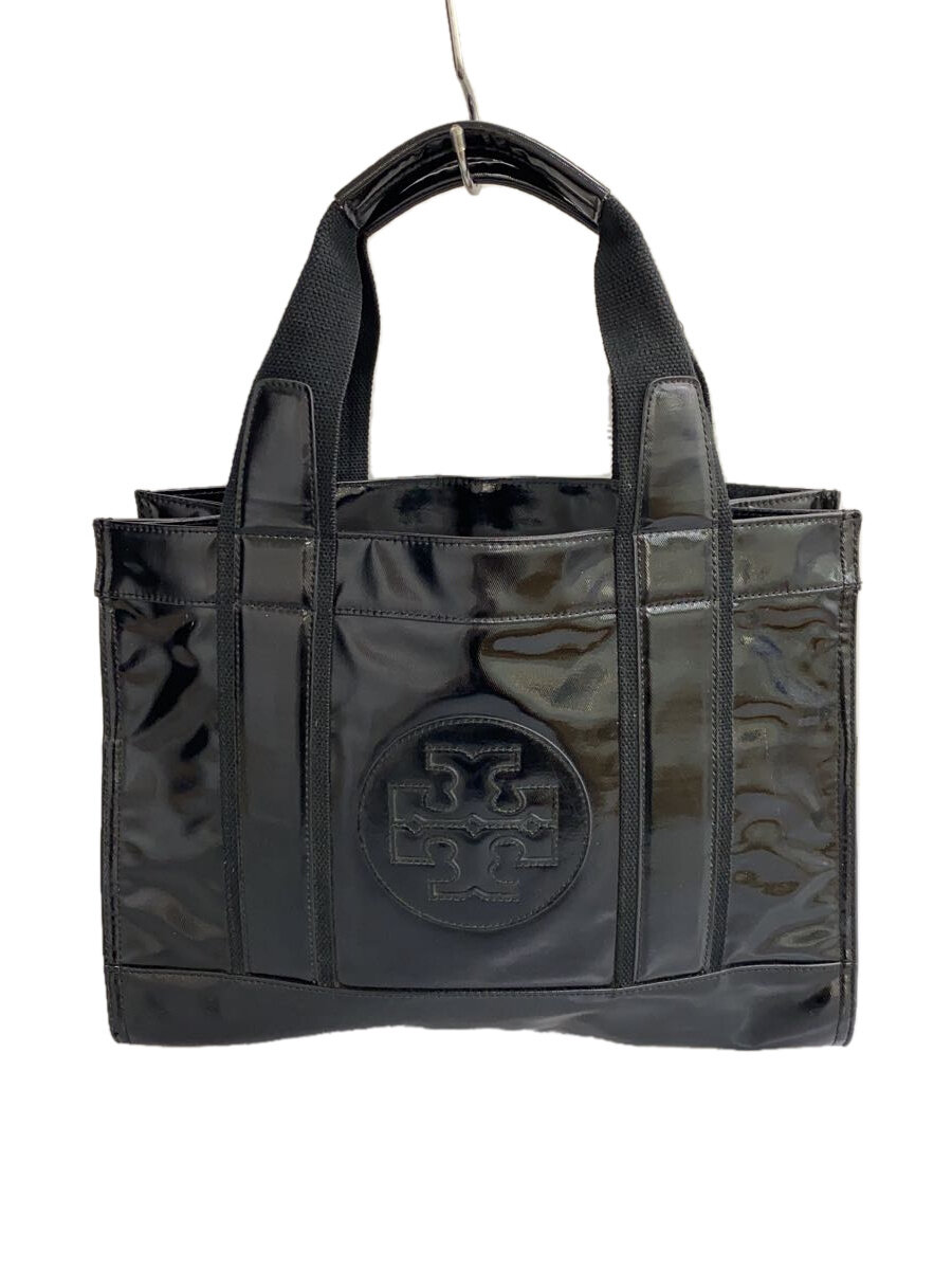 【中古】TORY BURCH◆トートバッグ/エナメル/BLK【バッグ】